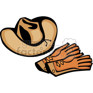 A Leather Cowboy Hat and Leather Riding Gloves