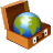   briefcase earth globe world business office Animations Mini Business  