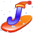 j letter+j Animations Mini+Alphabets snow+boarding  