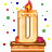 D letter+D Animations Mini+Alphabets birthday celebration candle 