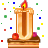 U letter+U Animations Mini+Alphabets birthday celebration candle 