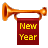    years trumpet horn music trumpets horns Animations Mini Holidays new+years  