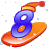 8 number+8 Animations Mini+Alphabets snow+boarding eight 