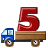letters animated letter small alphabets truck trucks truckin 5 Animations Mini+Alphabets Truckin number+5 five 