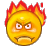 smilies emoticons face faces smilie mad fire flaming angry Animations Mini Smilies animated emoticon fireball 