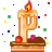 P letter+P Animations Mini+Alphabets birthday celebration candle 