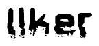 The image contains the word Ilker in a stylized font with a static looking effect at the bottom of the words