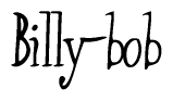 The image is of the word Billy-bob stylized in a cursive script.