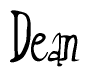 The image is of the word Dean stylized in a cursive script.