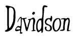 The image is of the word Davidson stylized in a cursive script.