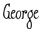 The image is of the word George stylized in a cursive script.