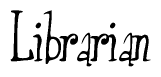 The image is of the word Librarian stylized in a cursive script.