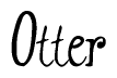 The image contains the word 'Otter' written in a cursive, stylized font.