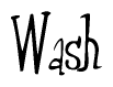The image is of the word Wash stylized in a cursive script.
