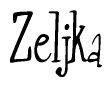 The image is of the word Zeljka stylized in a cursive script.