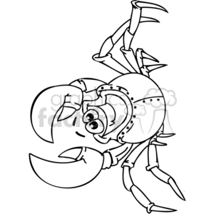 a silly crab in armor