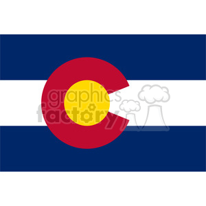 vector state Flag of Colorado