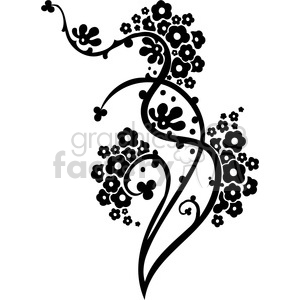 Chinese swirl floral design 023
