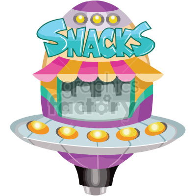 mobile alien snack shop cartoon