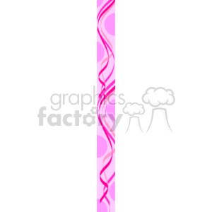 This image features a decorative vertical border with a pink and magenta color scheme. The design consists of intertwined ribbons with a shadow effect, adding a sense of depth to the image. This type of border could be used for embellishing cards, flyers, or as a sidebar decoration in various graphic design projects.