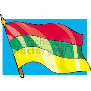 lithua flag in blue background