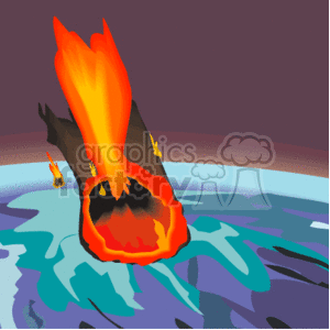 The image depicts an artistic representation of a meteor or asteroid entering the Earth's atmosphere and burning up due to the friction with the atmosphere. The earth is visible in the background, suggesting that the object is quite close to making an impact. Vibrant flames and smoke are shown trailing from the meteor, illustrating its fast descent towards the planet.