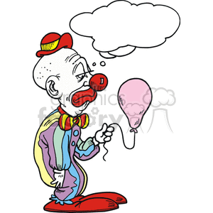 cartoon clown with a sad face