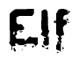 The image contains the word Elf in a stylized font with a static looking effect at the bottom of the words