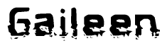 The image contains the word Gaileen in a stylized font with a static looking effect at the bottom of the words
