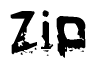 The image contains the word Zip in a stylized font with a static looking effect at the bottom of the words