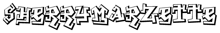 The clipart image features a stylized text in a graffiti font that reads Sherrymarzette.