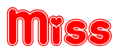 The image displays the word Miss written in a stylized red font with hearts inside the letters.