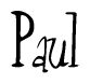 The image is a stylized text or script that reads 'Paul' in a cursive or calligraphic font.