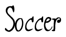 The image contains the word 'Soccer' written in a cursive, stylized font.