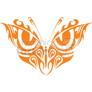 orange bluterfly with two eyes design