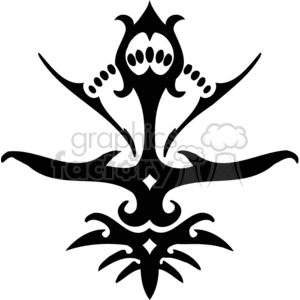 The image appears to be a symmetrical, abstract tribal tattoo design. It is from the libra horoscope in Astrology 