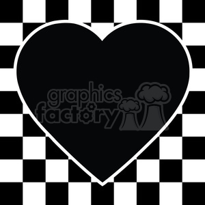 checkerboard heart design 001