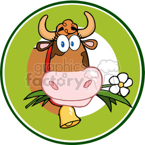 Dairy Cow Cartoon Logo Mascot
