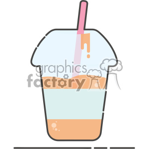 Sippi cup juice flat vector icon design