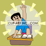 animated child in classroom