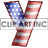 This animated gif is the letter y , with the USA's flag as its background. The flag is waving, but the number remains still