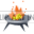 animated campfire icon