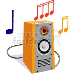 speaker playing music