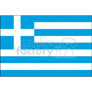 The image displays a flag with a blue field and white stripes, intersected by a white cross. This is the national flag of Greece.