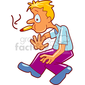 person smoking marijuana cartoon