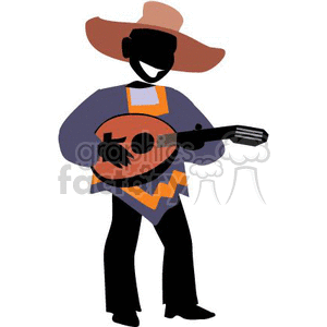 Hispanic man playing guitar
