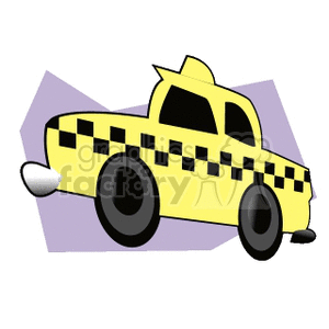 retro yellow cab