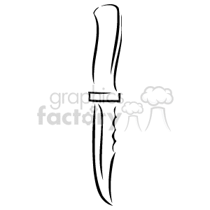 A simple line drawing of a knife