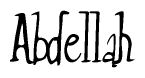 The image is a stylized text or script that reads 'Abdellah' in a cursive or calligraphic font.