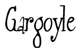 The image is a stylized text or script that reads 'Gargoyle' in a cursive or calligraphic font.